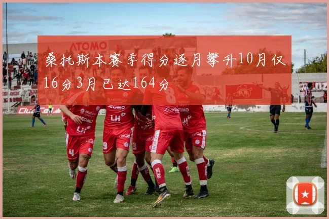 桑托斯本赛季得分逐月攀升10月仅16分3月已达164分